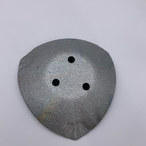 Metallic Quadrifoglio Art Glass Shallow Triangular Trinket Bowl Dish - Picture 9 of 11